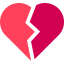 Broken heart icon 64x64
