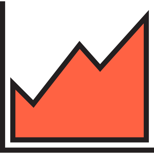 Line graph icon