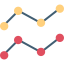 Line chart icon 64x64
