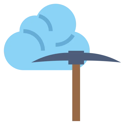 Cloud mining icon