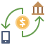 Money transfer icon 64x64