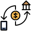 Money transfer icon 64x64