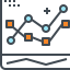 Line chart icon 64x64