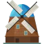 Kinderdijk windmills icon 64x64