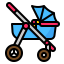 Baby stroller icon 64x64