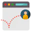 Bounce rate icon 64x64