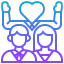 Human relationships icon 64x64