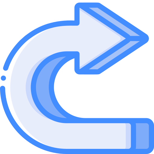 Curved arrow icon