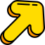 Diagonal arrow icon 64x64