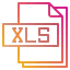 Xls file format Ikona 64x64