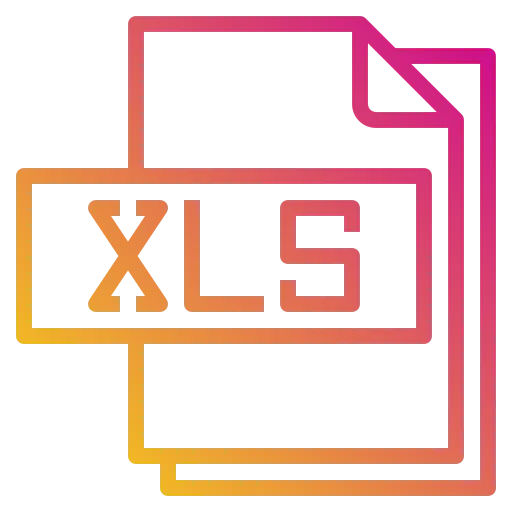 Xls file format ícone