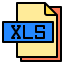 Xls file format ícone 64x64