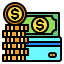 Coin stacks icon 64x64