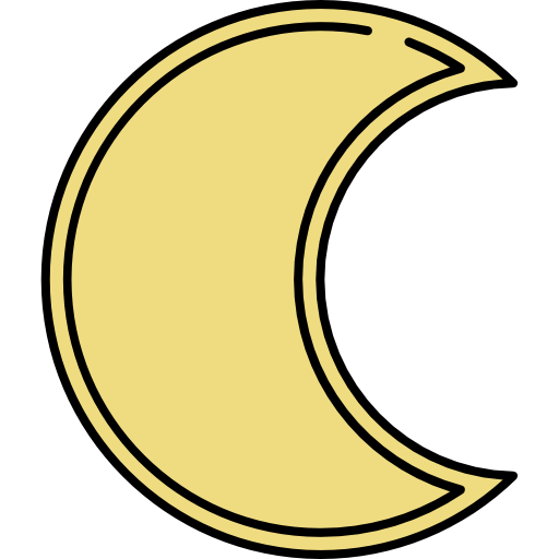Crescent moon icon