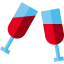 Wine glasses icon 64x64