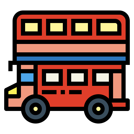 Double decker bus 图标