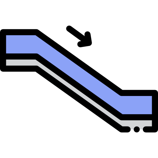 Escalator down icon