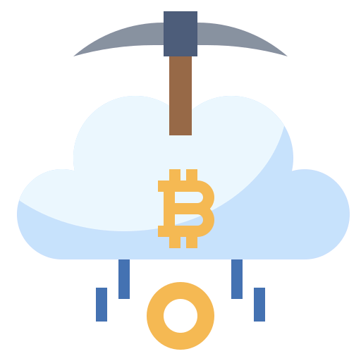 Cloud mining icon