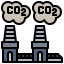 Carbon dioxide icon 64x64