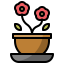 Flower pot icon 64x64