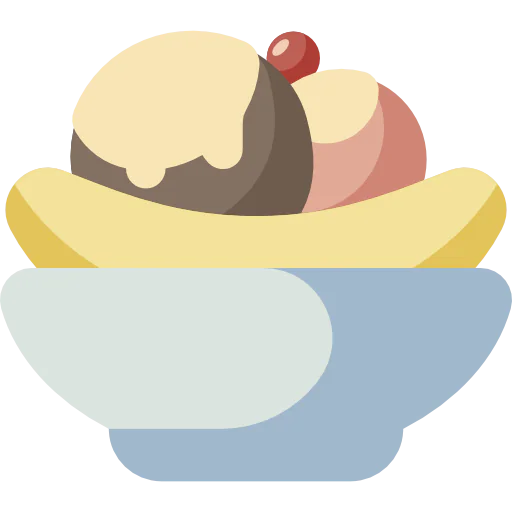 Banana split ícono