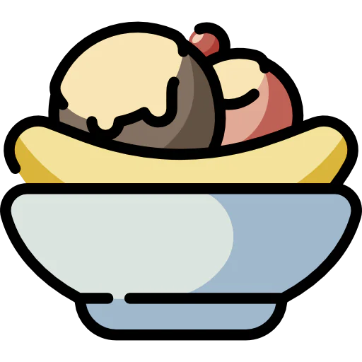 Banana split ícono