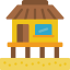 Beach hut icon 64x64