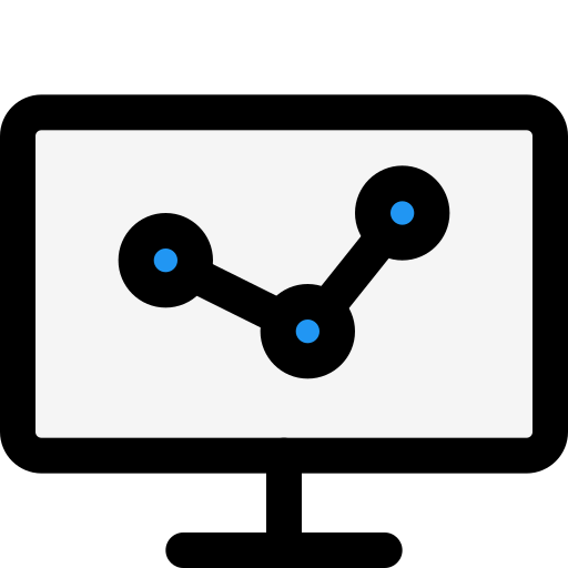 Line graph ícone