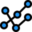 Line chart icon 64x64
