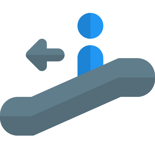 Escalator down icon