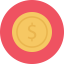 Dollar coin icon 64x64