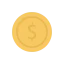 Dollar coin icon 64x64