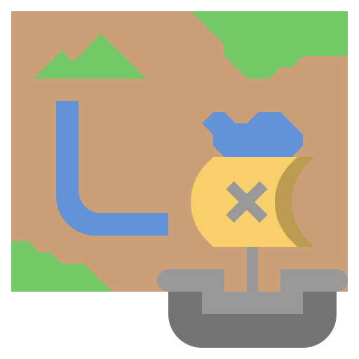Treasure map icon