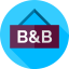Bed and breakfast icon 64x64
