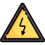 Знак электрической опасности иконка 64x64