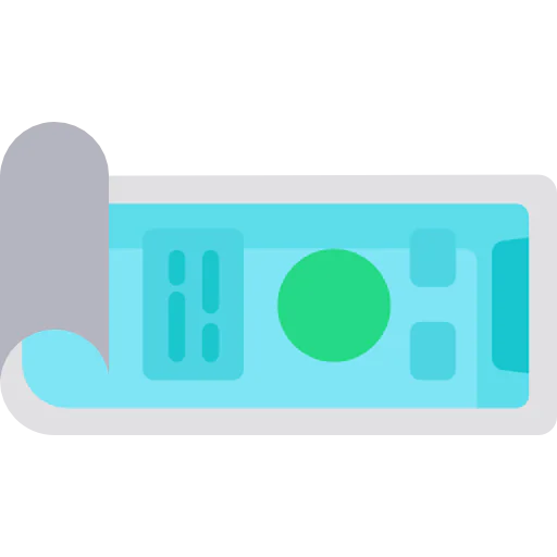Mobile flexible display icon