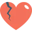 Broken heart icon 64x64