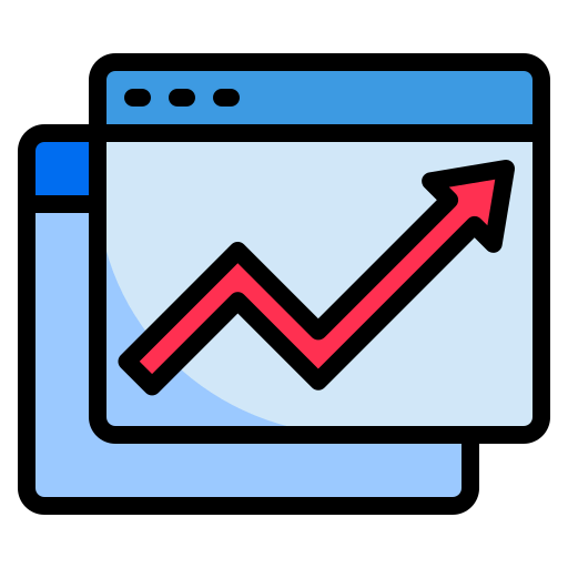 Line graph icon