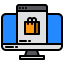 Online shopping icon 64x64