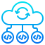 Cloud coding icon 64x64