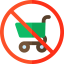 No shopping cart 图标 64x64