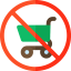 No shopping cart icon 64x64