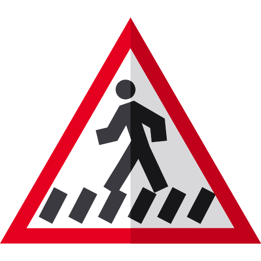 Zebra crossing icon
