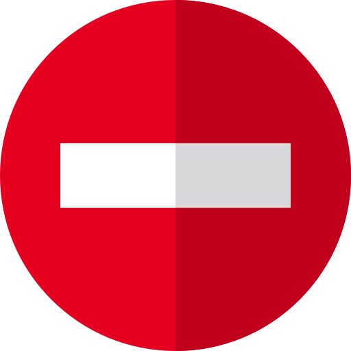 Prohibited way icon