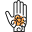 Henna painted hand icon 64x64