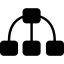 Data analytics flow chart symbol Ikona 64x64