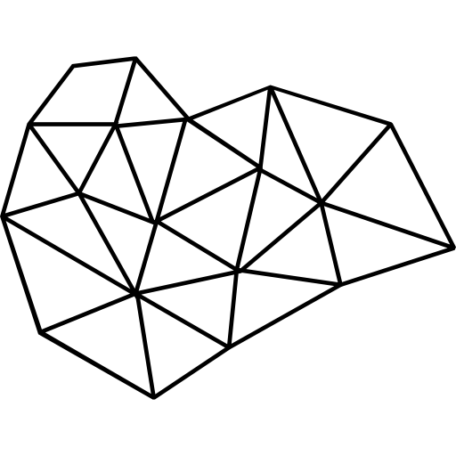 Polygonal chart of triangles Ikona