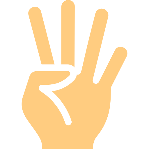 Four fingers icon