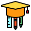 Graduation cap icon 64x64