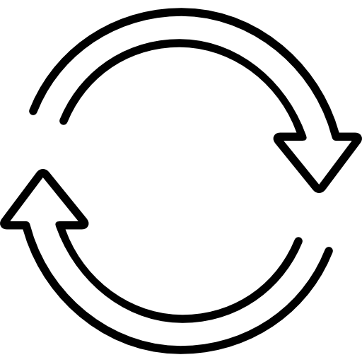 Arrows ultrathin circle in clockwise direction 图标